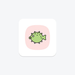 Pufferfish, vector, pixel perfect, illustrator file