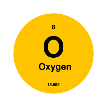 oxygen periodic vector isolated on transparent background