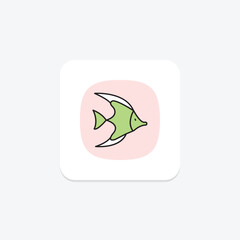 Moorish Idol, vector, pixel perfect, illustrator file