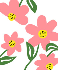 Kolorowe kwiaty – wektorowa ilustracjakwiaty, natura, rośliny, wiosna, lato, kolorowy, wektor, flora, bukiet, dekoracja, ilustracja, piękno
