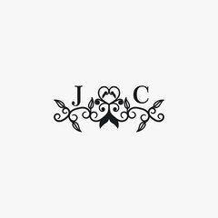 JC Initials Wedding Logo Vector Art  Icons  and Graphics