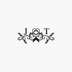 JT Initials Wedding Logo Vector Art  Icons  and Graphics