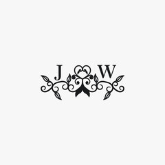 JW Initials Wedding Logo Vector Art  Icons  and Graphics