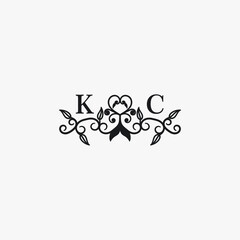 KC Initials Wedding Logo Vector Art  Icons  and Graphics