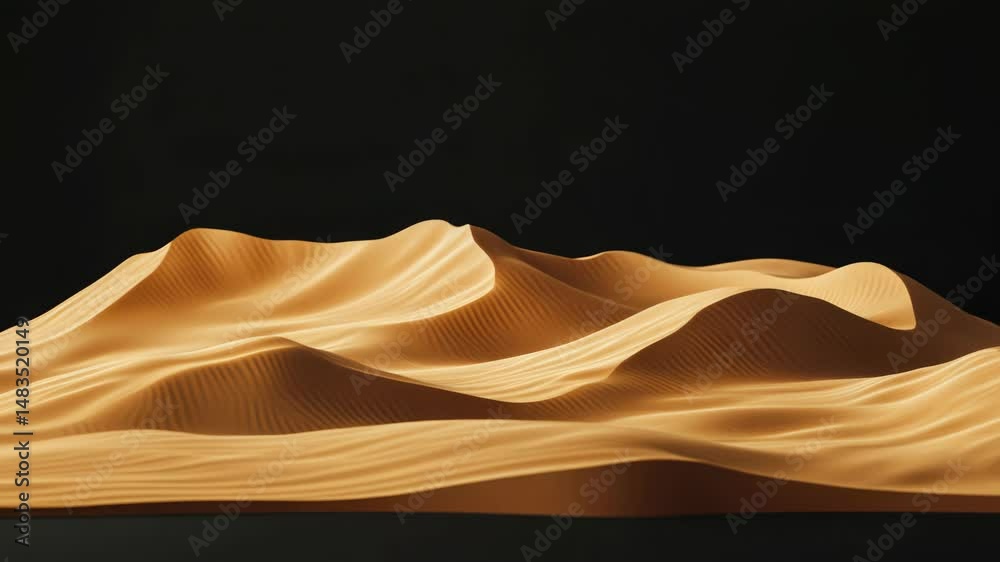 Poster a close-up shot of a desert with a majestic mountain in the background, suitable for use as a scenic