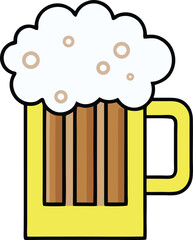 beer mug icon silhouette vector illustration