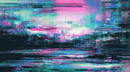 Abstract Glitch Art: A Symphony of Digital Distortion