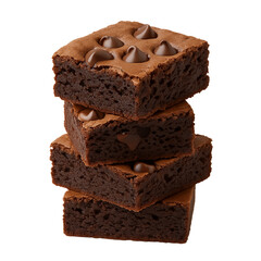 chocolate cake isolated on white background