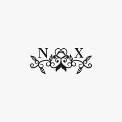 NX Initials Wedding Logo Vector Art  Icons  and Graphics
