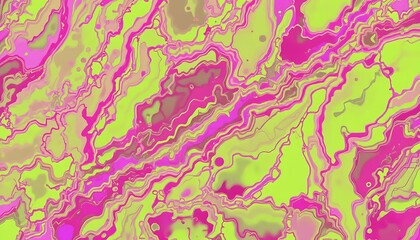 Abstract artistic background featuring vibrant pink and lime green wavy lines creating a dynamic and modern design with organic and flowing textures, perfect for digital art