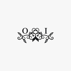OI Initials Wedding Logo Vector Art  Icons  and Graphics