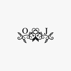 OJ Initials Wedding Logo Vector Art  Icons  and Graphics