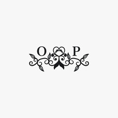 OP Initials Wedding Logo Vector Art  Icons  and Graphics