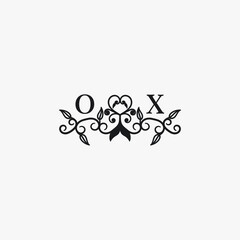 OX Initials Wedding Logo Vector Art  Icons  and Graphics