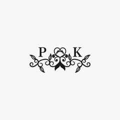 PK Initials Wedding Logo Vector Art  Icons  and Graphics