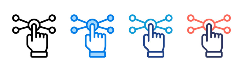 Obraz premium Interaction icon sheet multiple style collection