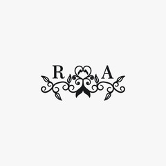 RA Initials Wedding Logo Vector Art  Icons  and Graphics