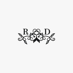 RD Initials Wedding Logo Vector Art  Icons  and Graphics