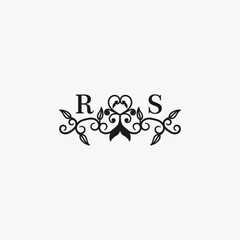 RS Initials Wedding Logo Vector Art  Icons  and Graphics