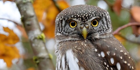 Obraz premium photo of playful pygmy owl 