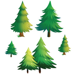 silhouette of a snow tree 