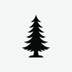 Fototapeta premium Christmas Tree Vector Silhouette - High-Quality Design