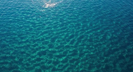 Stunning Aerial View of Turquoise Ocean Water