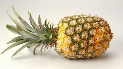 Single ripe pineapple display