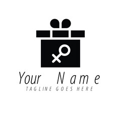Female Gift Logo Design  A Simple and Elegant Brand Icon