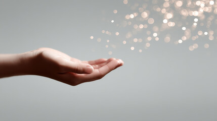 dynamic portrait on left side of frame random emotion hands out of shot