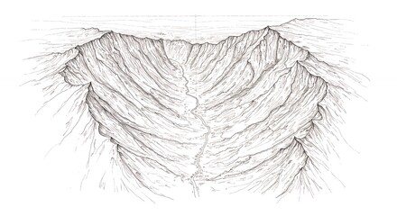 Obraz premium Abstract gray valley graphic design