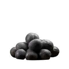A pile of charcoal balls