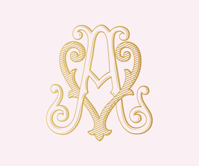 AV, VA, logo AV ,Letter AV ,  Monogram AV , Wedding Monogram, Wedding Logo, Logo Design , Monogram Vintage