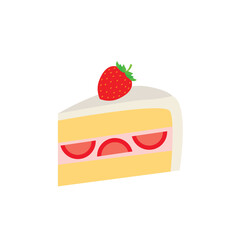 piece of cake strawberry shortcake frosting delicious dessert food birthday slice