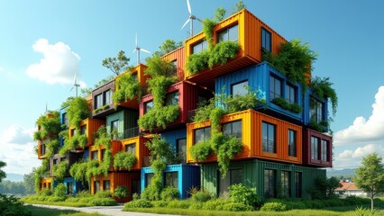 Naklejka premium Innovative vertical farms of the future
