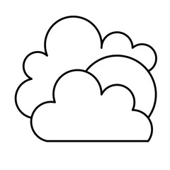 sunny cloud icon vector symbol of weather illustration