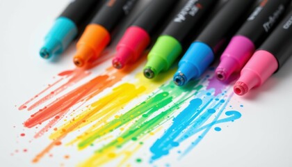 Creative art tools showcase studio workspace photography colorful environment close-up view artistic expression