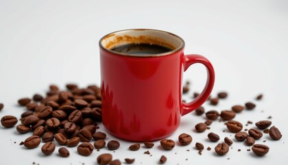 Obraz premium Sipping fresh brewed coffee home kitchen beverage photography cozy atmosphere close-up morning ritual