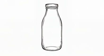 Empty clear glass bottle
