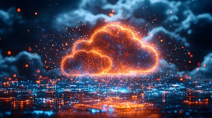 Futuristic Cloud Computing Concept