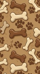 Paw Prints & Bones: A Sweet Canine Pattern