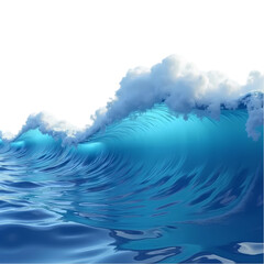 Stunning Ocean Wave Image HighResolution Blue Wave Background isolated on transparent background