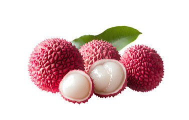 I am uploading a photograph of fresh lychee fruit on a transparent background