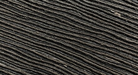 Dark and Worn Rug with Linear Pattern