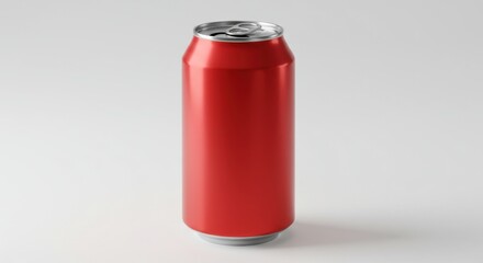 Obraz premium Red Soda Can on White Background