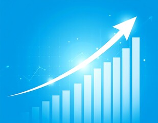 Upward Trending Growth Chart Business Success, Data Analytics, Financial Progress
