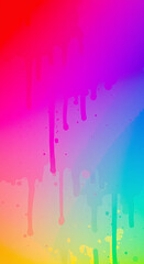 Fototapeta premium Vibrant color drips cascade down gradient