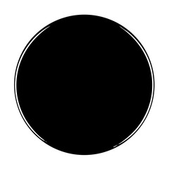 A Simple Black Circle on White Background Basic Shape Graphic Design Element
