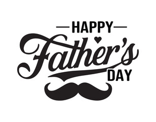 elegant father's day design featuring bold typography and a classic mustache icon. perfect for greeting cards, social media posts, and promotional materials celebrating dads.