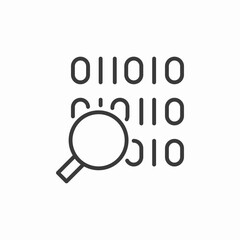 binary code analysis icon sign vector
